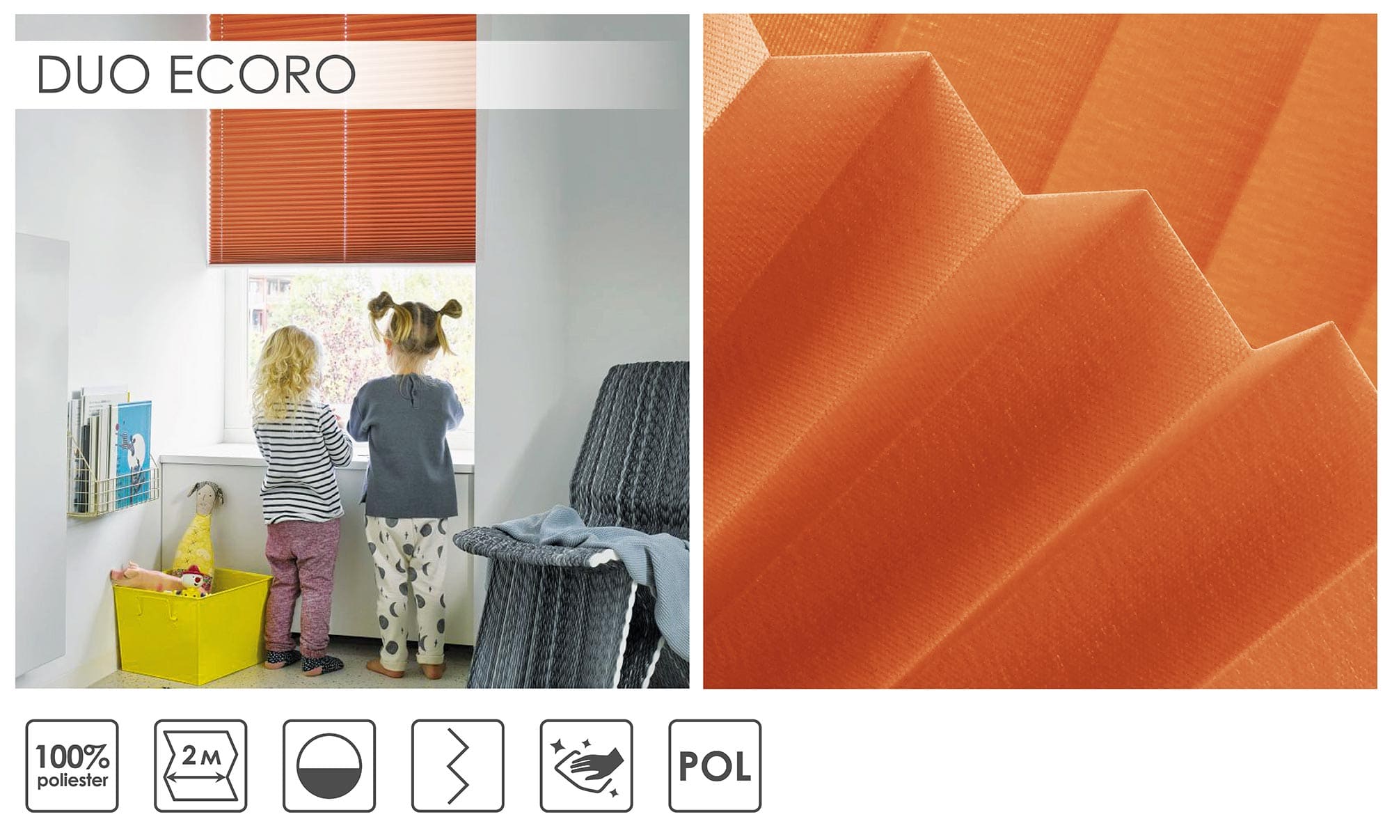 Жалюзі плісе Duo Ecoro