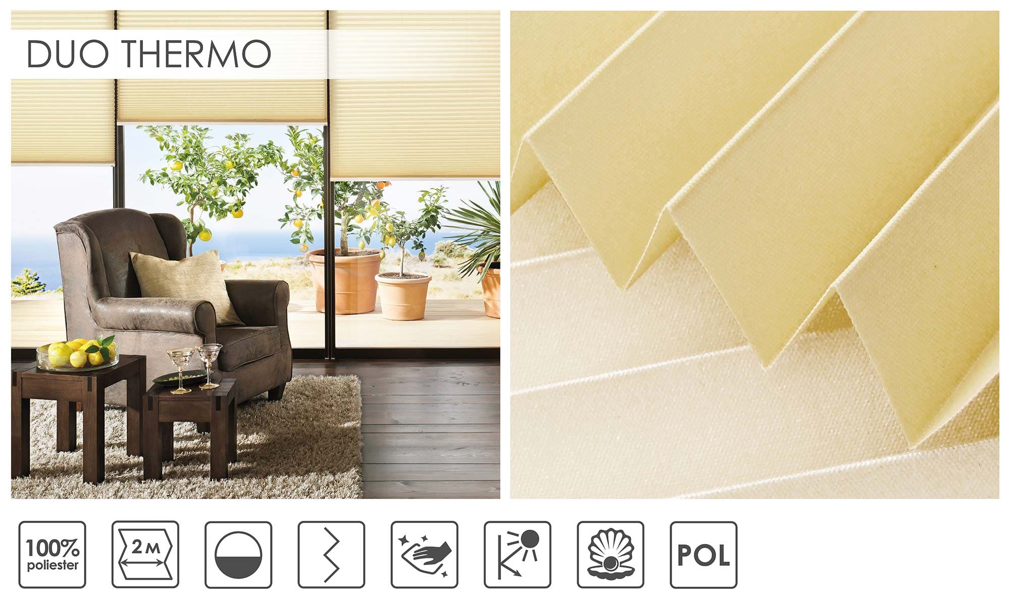 Жалюзі плісе Duo Thermo
