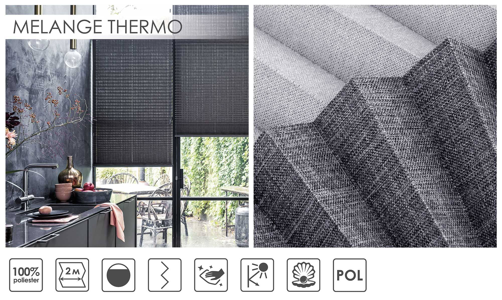 Жалюзі плісе Melange Thermo