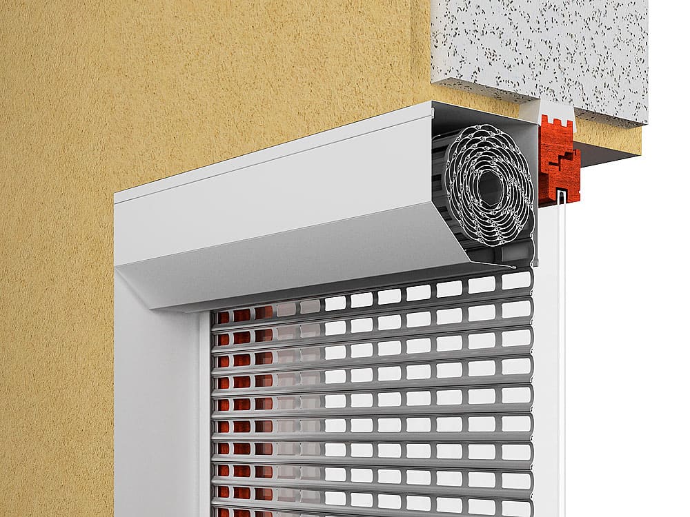 Монтаж в проєм ролорешітки