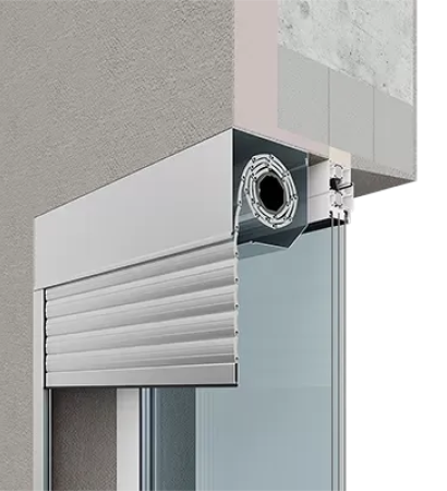 Монтаж ролокасети: коробом в середину